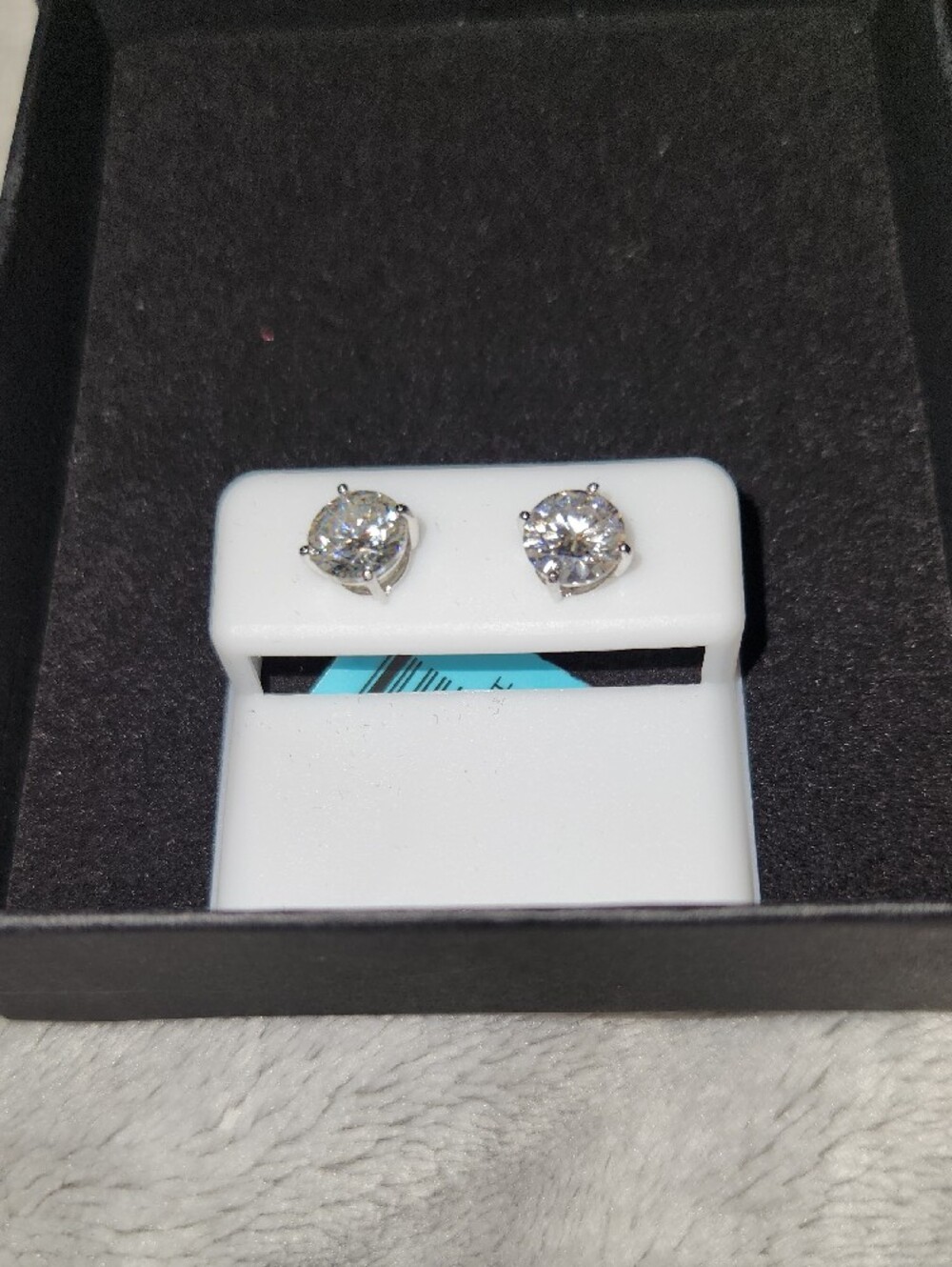 Classic Sterling Silver 2.40 Ctw Moissanite Stud Earrings - Women Jewelry